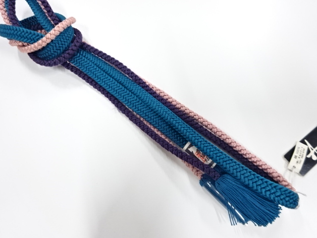 未使用品　正絹　撚り房　手組帯締め